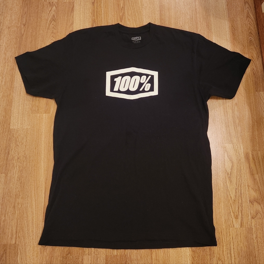 100% Short Sleeve Cotton Short Sleeve T-Shirt Black Large